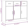 Buffet chêne fumé 91x28x75 cm bois d'ingénierie