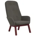 Chaise de relaxation Gris foncé Velours