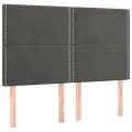 cadre de lit et matelas Gris foncé 140x190cm Velours