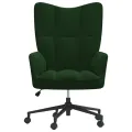 Chaise de relaxation Vert foncé Velours