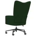 Chaise de relaxation Vert foncé Velours