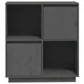 Buffet Gris 74x35x80 cm Bois massif de pin