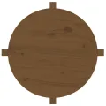 Table basse Marron miel Ø 62,5x45 cm Bois massif de pin