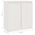 Armoire latérale blanc 60x36x65 cm bois de pin massif