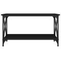 Table basse Noir 80x45x45 cm Bois d'ingénierie et fer