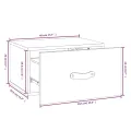 Tables de chevet murales 2 pcs Noir 40x29,5x22 cm