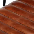 Chaise à bascule Marron Cuir véritable