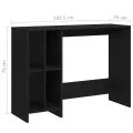 Bureau d'ordinateur portable Noir 102,5x35x75 cm Aggloméré