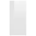 Buffet Blanc brillant 160x36x75 cm Aggloméré