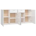 Buffet Blanc brillant 160x36x75 cm Aggloméré