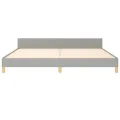 Cadre de lit avec tête de lit Gris clair 200x200 cm Tissu