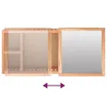 Armoire à miroir 80x17x34 cm Bois massif de noyer