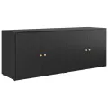 Armoire de rangement jardin Noir 198x55,5x80 cm Résine tressée