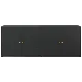 Armoire de rangement jardin Noir 198x55,5x80 cm Résine tressée