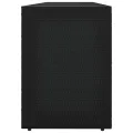 Armoire de rangement jardin Noir 198x55,5x80 cm Résine tressée