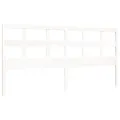 Cadre de lit avec tête de lit blanc 200x200 cm bois massif