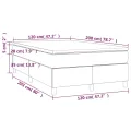 cadre de lit et matelas Bleu foncé 120x200cm Velours