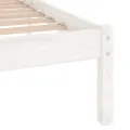 Cadre de lit Blanc Bois de pin massif 140x190 cm