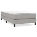 cadre de lit avec matelas Gris clair 100x200cm Tissu