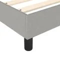 cadre de lit avec matelas Gris clair 100x200cm Tissu