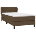 cadre de lit avec matelas Marron foncé 100x200 cm