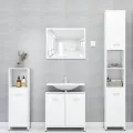 Armoire de salle de bain Blanc 30x30x95 cm Aggloméré