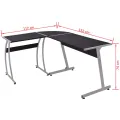 Bureau d'angle en forme de L Noir