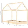 Cadre de lit d'enfant Bois de pin massif 90 x 200 cm
