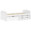 Lit de jour avec 5 tiroirs IRUN blanc 90x200 cm bois pin massif