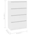 Buffet Blanc 60x35x98,5 cm Bois d'ingénierie