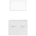 Ensemble de meubles salle de bain 2 pcs Blanc Bois d'ingénierie