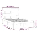 Cadre de lit Bois massif 140x200 cm