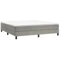cadre de lit Gris clair 160x200 cm Velours