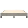 Cadre de lit Gris clair 140x200 cm Velours