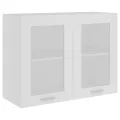 Armoire en verre suspendue Blanc 80x31x60 cm Aggloméré