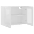 Armoire en verre suspendue Blanc 80x31x60 cm Aggloméré