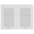 Armoire en verre suspendue Blanc 80x31x60 cm Aggloméré