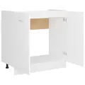 Armoire de plancher d'évier Blanc 80x46x81,5 cm Aggloméré