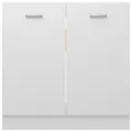 Armoire de plancher d'évier Blanc 80x46x81,5 cm Aggloméré