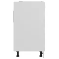 Armoire de plancher d'évier Blanc 80x46x81,5 cm Aggloméré