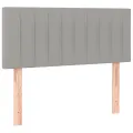 cadre de lit avec matelas Gris clair 90x200 cm Tissu