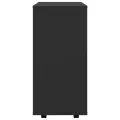 Armoire à roulettes Noir 60x35x75 cm Aggloméré
