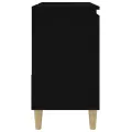 Armoire de salle de bain noir 65x33x60 cm bois d'ingénierie