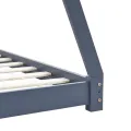 Cadre de lit d'enfant Gris Bois de pin massif 80x160 cm