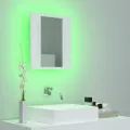 Armoire salle de bain à miroir LED Blanc 40x12x45 cm Acrylique
