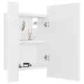 Armoire salle de bain à miroir LED Blanc 40x12x45 cm Acrylique