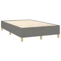 cadre de lit avec matelas Gris foncé 120x200cm Tissu
