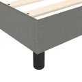 cadre de lit avec matelas Gris foncé 80x200 cm Tissu