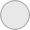 Miroir mural Noir Ø 50 cm Rond