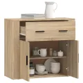 Buffet Chêne sonoma 80x33x70 cm Bois d'ingénierie